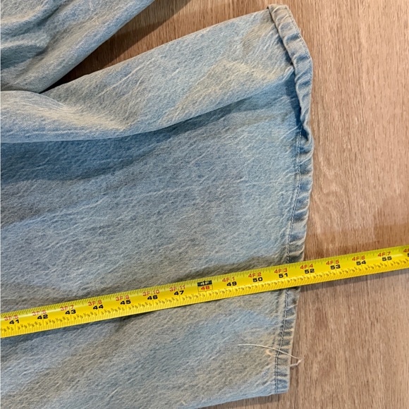 free people we are free alora Women's Light Blue Denim Jumpsuit size large - Picture 10 of 12